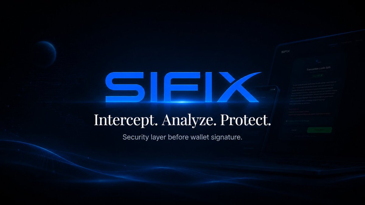 SIFIXAI's tweet photo. SIFIX turns blind signing into informed decisions. We intercept Web3 requests before wallet signature and let users Analyze, Continue, or Block safely. Built on 0G Chain, Compute, Storage, and Agentic ID. #0GHackathon #BuildOn0G @0G_labs @0g_CN @HackQuest_ https://t.co/KoazDEMWkC