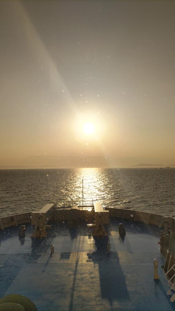 dog_funky's tweet photo. 本日はNHKではなく💧
長崎へ福ちゃん聖地巡礼の旅へ🎶

初めての船旅🚢
思ったより揺れない～✨さすが瀬戸内

明日はちゃんぽん食べて🍜
クスノキ🌳を見るのだ💕 https://t.co/dJS2r1m9YO