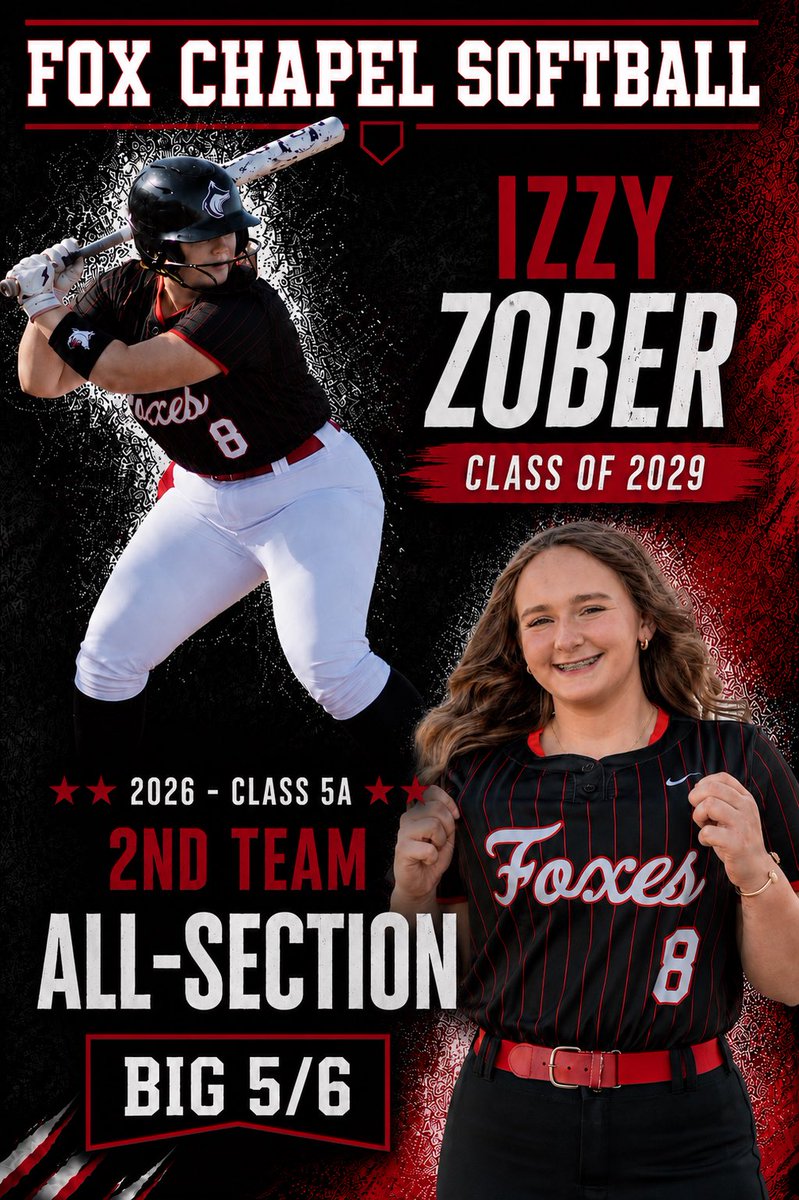 izzyzober2029's tweet photo. Super thankful to be named to the 2026 Big 56 5A Softball All-Section Second Team in such a tough section as one of only two freshmen voted to the team. Extremely grateful for my coaches, teammates, family, and everyone who helped me get to this point. Just getting started! 🦊🥎 https://t.co/5dgioMQUIL