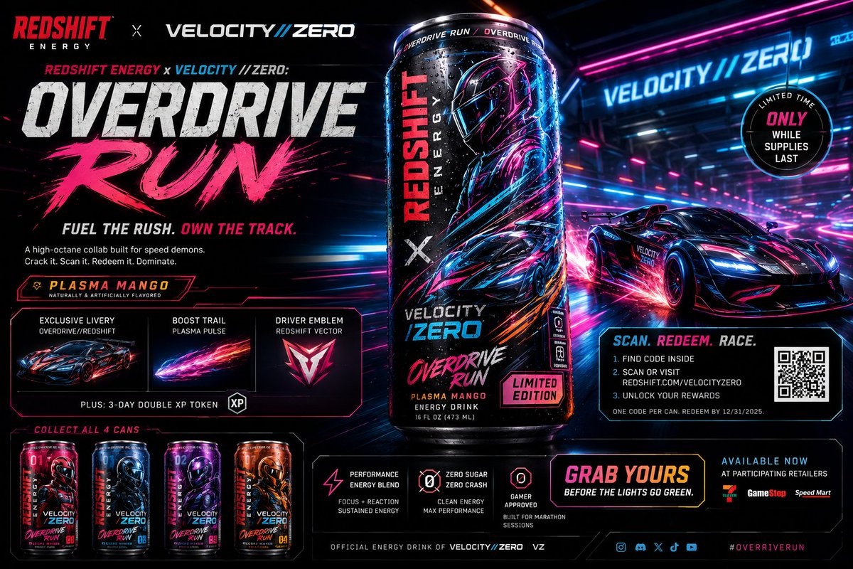 Create a premium, highly believable Energy Drink x Game Coll
