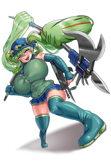 pixivリクエストありがとうございました。
普段武器を描かないのでむちゃくちゃ苦戦しちゃいました💦 
