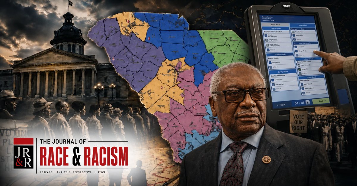 theminorityeye's tweet photo. When Race Becomes “Party”: The Redistricting Trick Targeting Black Voters - The Journal of Race and Racism https://t.co/sb9NKW7ch5? https://t.co/8XCt5ry9uT