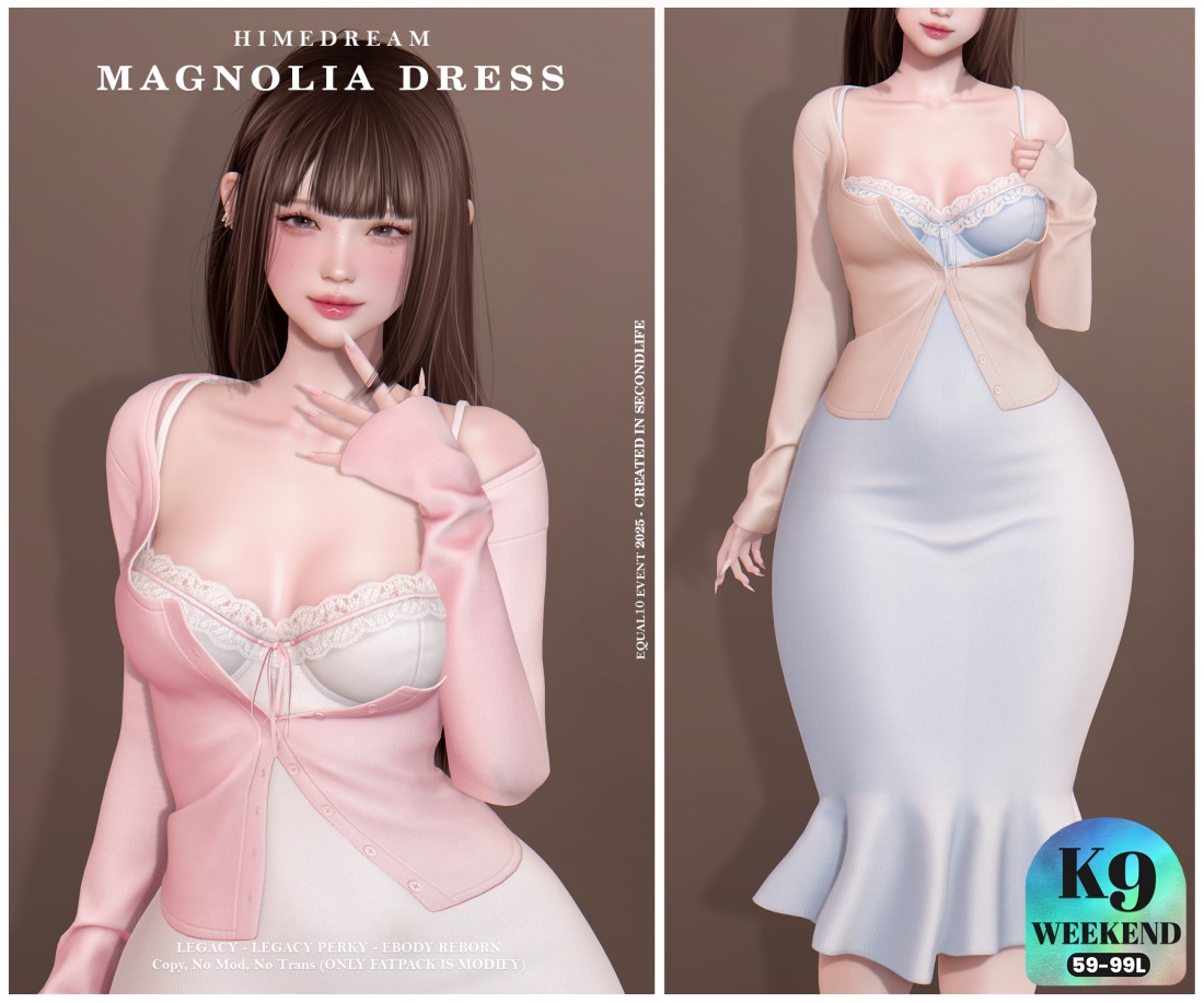 KawaiiFeedSL's tweet photo. {HIME*DREAM} Magnolia Dress〡K9 Weekend Sale @ Mainstore〡Taxi: https://t.co/NG7EVGLGtw
#SecondLife #HimeDream #K9WeekendSale #Mainstore #KawaiiFeed https://t.co/gOrrZk0XwN