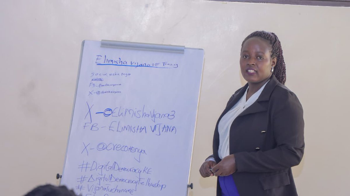 faithchepkuruii's tweet photo. Today, as member of Elimisha Vijana DDF Community under the Digital Democracy Fellowship supported by @CRECOKenya and the @FinlandinKenya we held a youth voter education session aimed at strengthening voter awareness among young people.
#DigitalDemocracyKE
#StopReflectVerify https://t.co/oKuDFozbCP