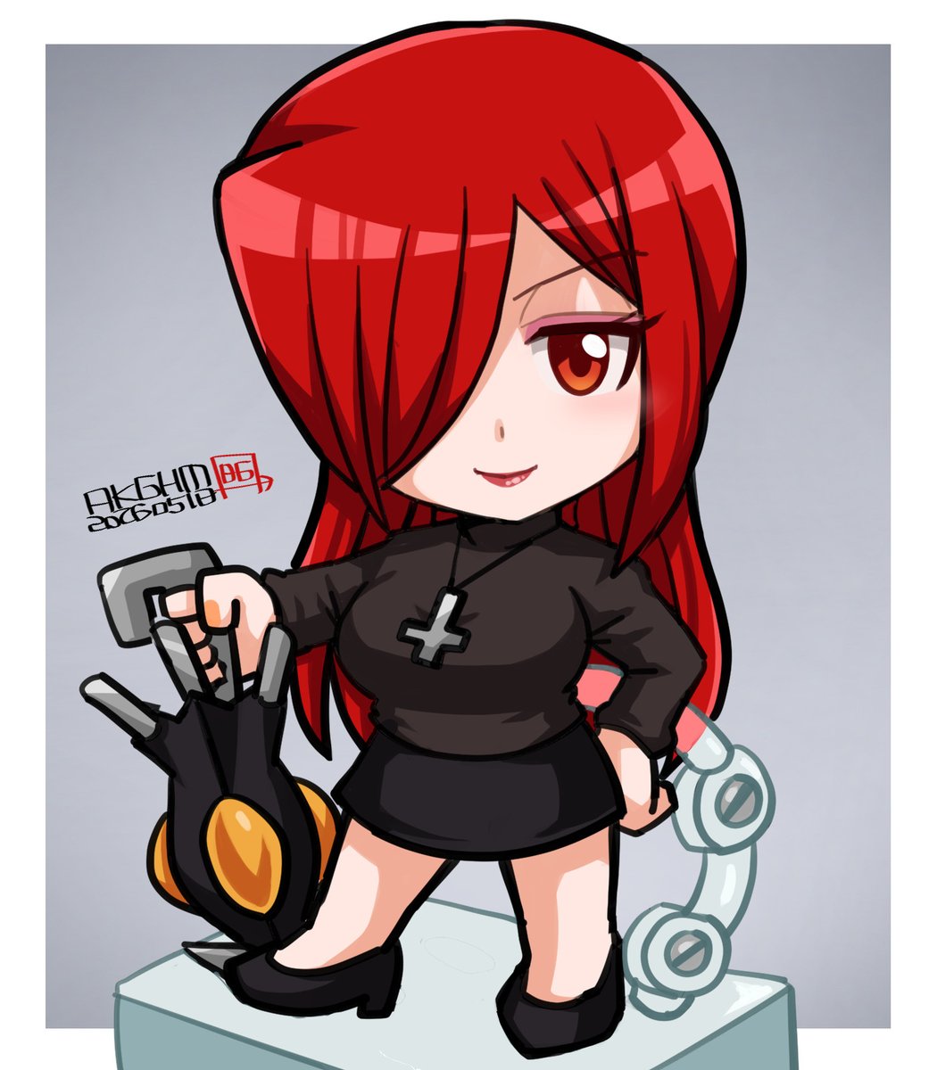 akghm's tweet photo. 今週のお題 【ちびキャラ化】
This week's theme [Chibi-Style]
#スカルガ版深夜の真剣お絵描き60分一本勝負
#Skullgirls1HourDrawing https://t.co/AwHuK39u4Q