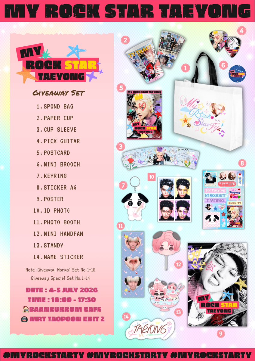 2026 Taeyong Birthday Cafe, BKK TH🌹🎸✨ tweet media