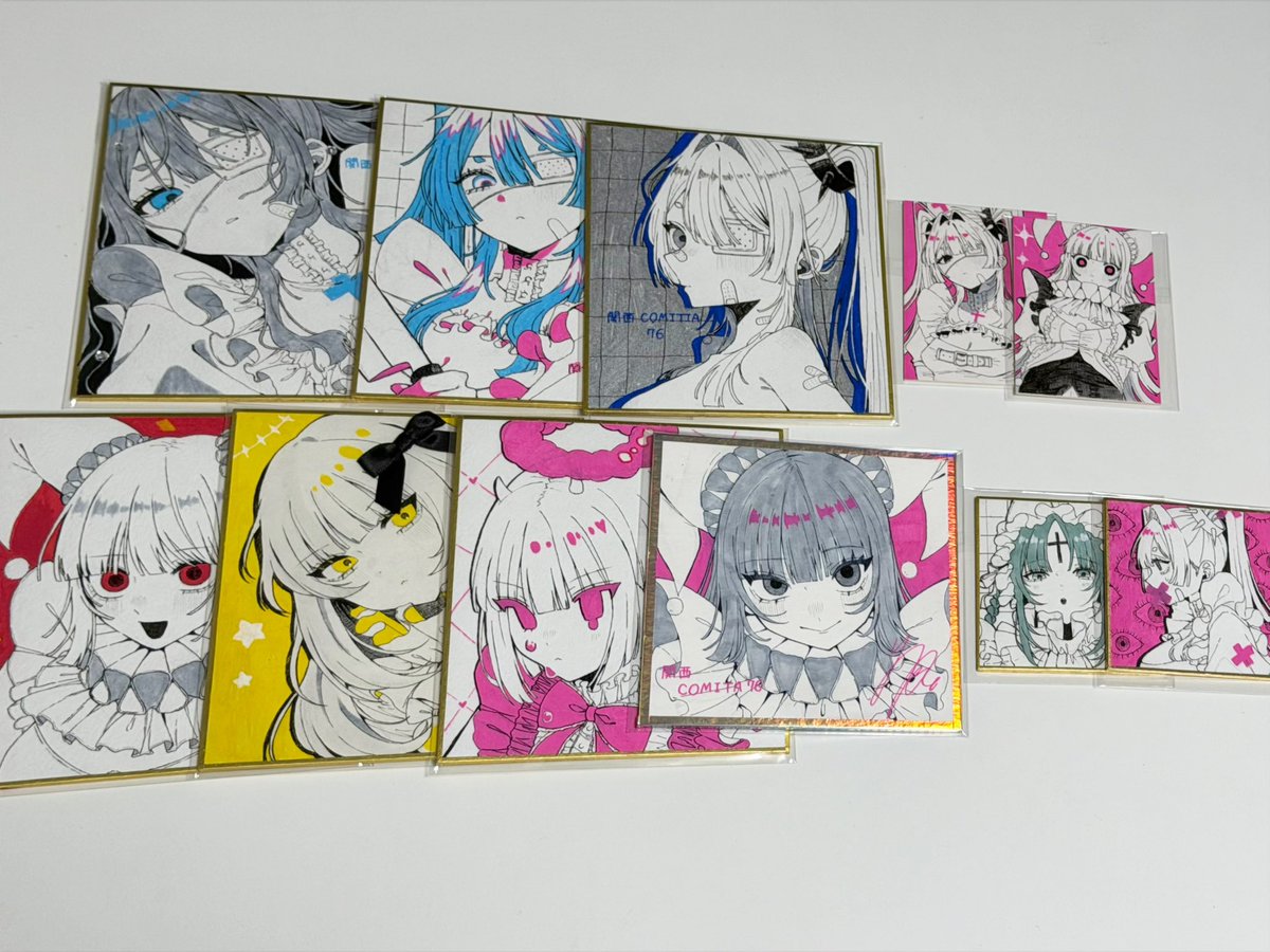 色紙・原画 沢山描きました！！ この後も描く予定なので増えるかもです！