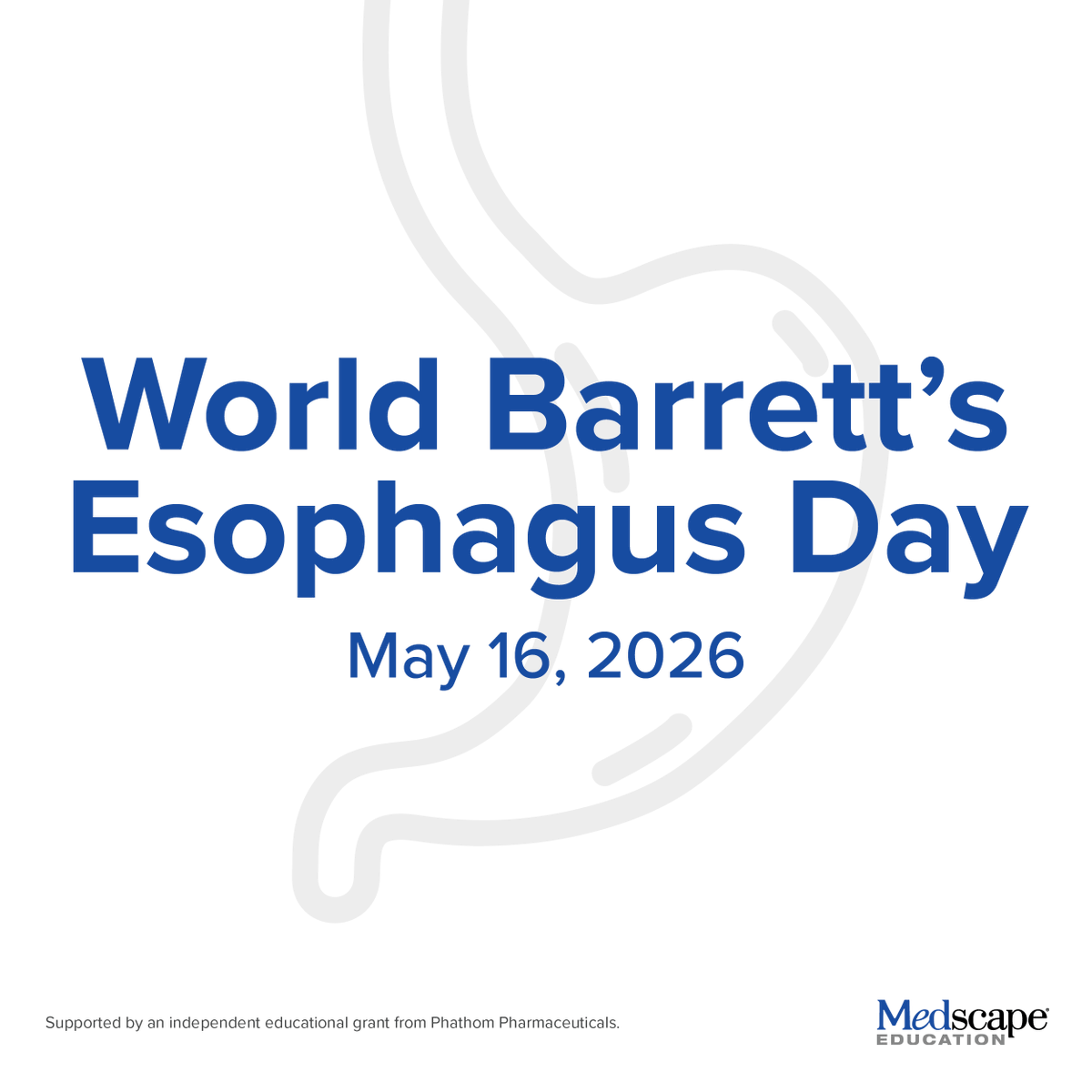 MedscapeGastro's tweet photo. World Barrett’s Esophagus Day — May 16. Raise patient awareness that persistent heartburn can be pre‑cancerous. Document reflux history, assess risk factors, and expedite endoscopic evaluation when appropriate.

▶️ https://t.co/K8VzPYuuu5 https://t.co/PvOynqraXl