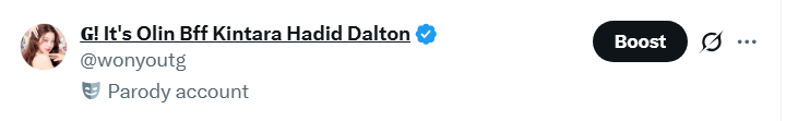 𝐆! It's Olin Bff Kintara Hadid Dalton tweet media