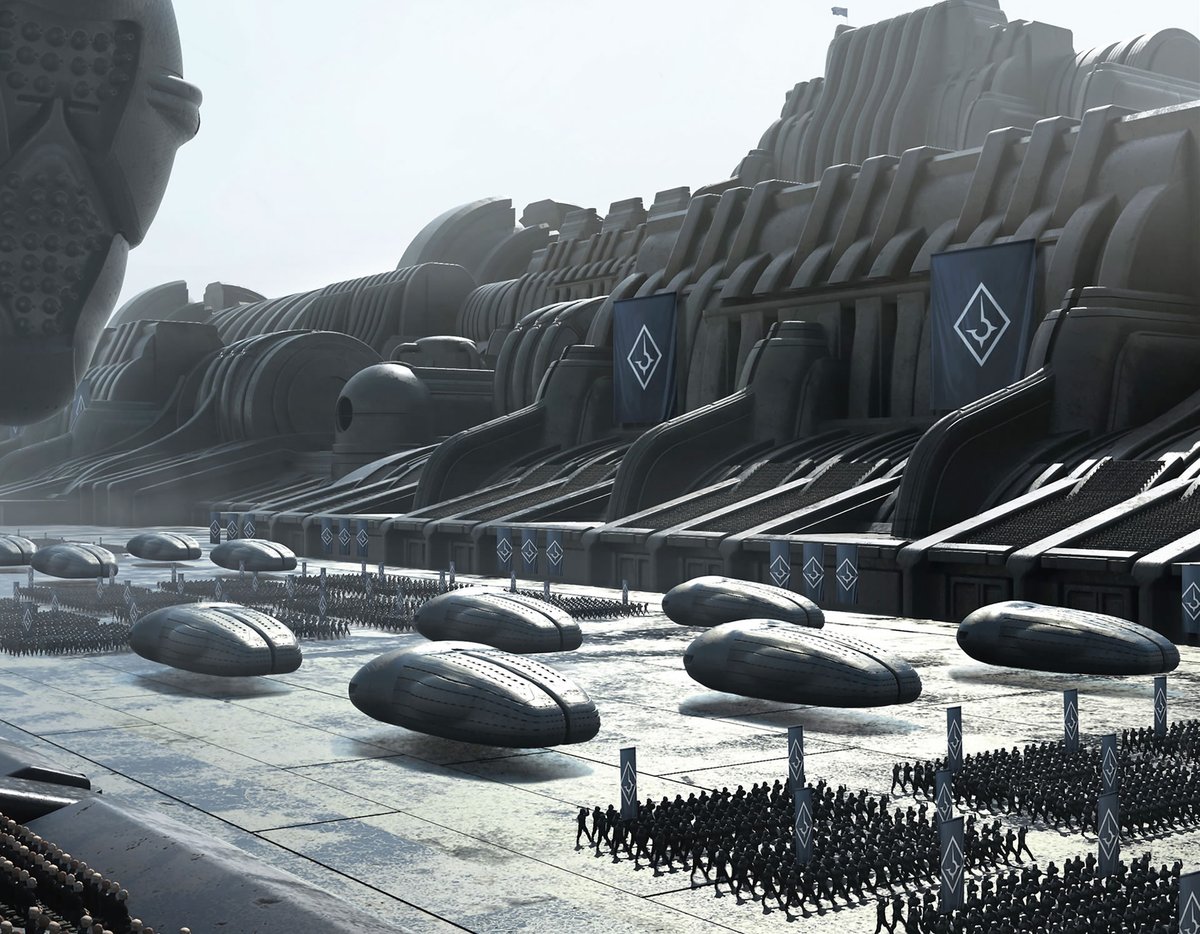 DuneInfo's tweet photo. #DunePartTwo Concept Art vs Final Frame - Giedi Prime. https://t.co/RrnpJxV7nX