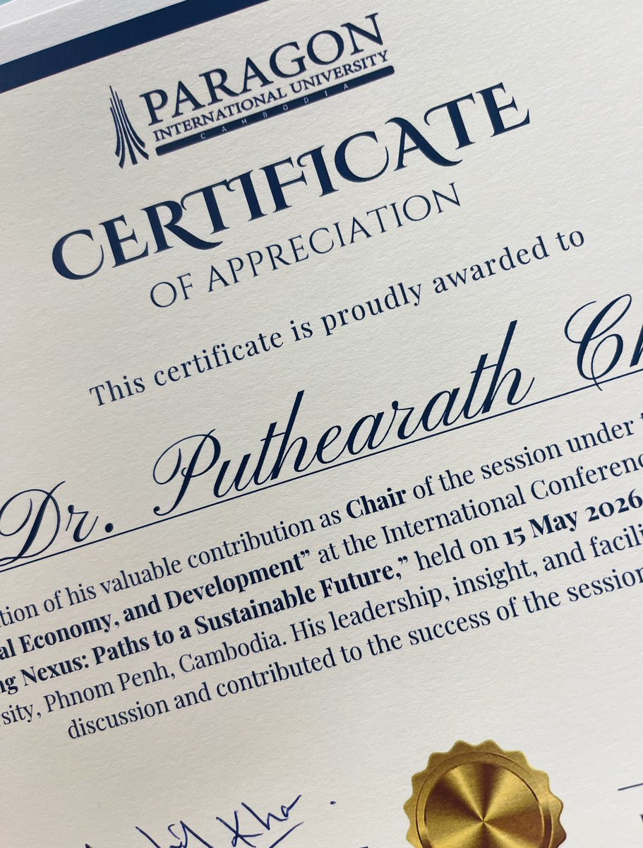 CCputhearath's tweet photo. It’s my great honor to #chair a Parallel Session I &amp; to present my research findings at Parallel Session III at the International Conference “Cambodia in the Mekong Nexus: #Paths to a #Sustainable #Future” in Phnom Penh, with participants from over 10 countries around the globe🌏 https://t.co/w14iwbWwrc