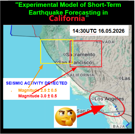 AleksandrK86657's tweet photo. "California. We continue experimental seismic forecasts."  #California #SeismicForecast #EarthquakePrediction #SeismicActivity #ExperimentalForecast #EarthquakeAlert #CaliforniaEarthquakes #Seismology #EarthquakeForecast #ShakeAlert https://t.co/EGcIpkfRJN