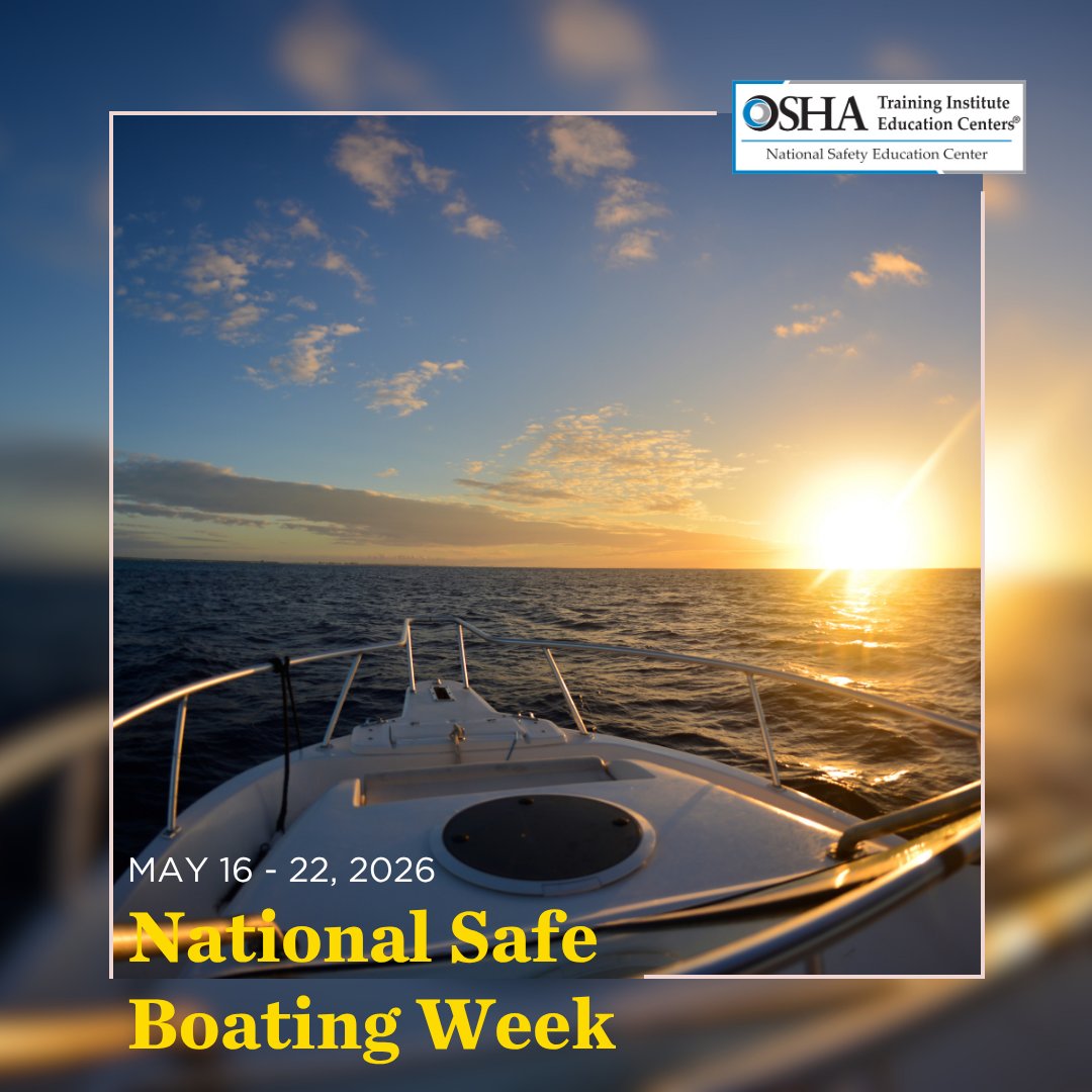 NSEC_OSHA's tweet photo. National Safe Boating Week is a reminder that safety doesn’t stop at the dock. 🚤

Before heading out on the water, wear a life jacket, check weather conditions, and make sure your boat is equipped with proper safety gear.

#NIU #NSEC #OSHA #NationalSafeBoatingWeek #BoatSafety https://t.co/TOcMZ3GrUX
