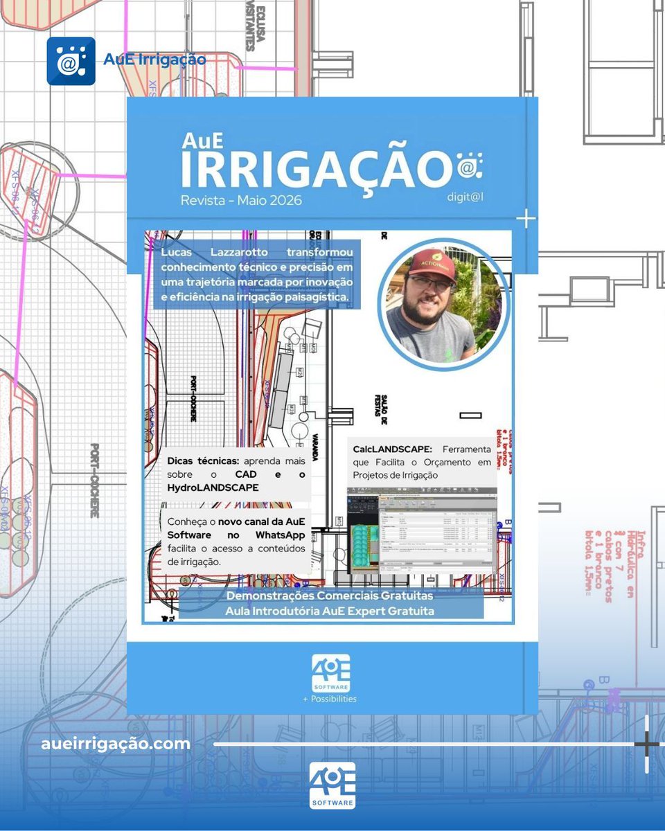 AuE_Software's tweet photo. A nova edição da Revista AuE Irrigação já está no ar! 💧✨
A edição de maio chegou com conteúdos que informam e fortalecem o dia a dia de quem trabalha com irrigação.
#AuEIrrigação #RevistaAuE #Irrigação #Irrigacao #ProjetosDeIrrigação #GestãoHídrica #AuESoftware https://t.co/Po0amZ6Eqc