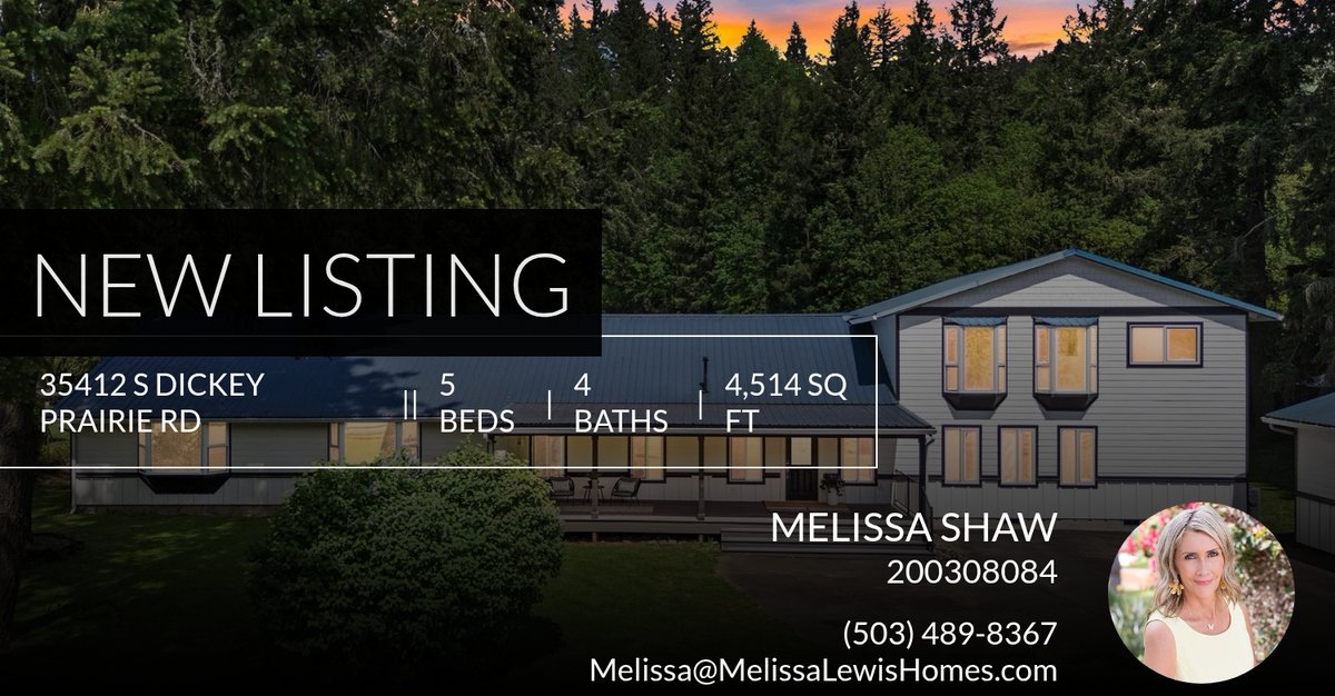 LewisRealtors's tweet photo. 📍 New Listing 📍 Take a look at this fantastic new property that just hit the market located at 35412 S Dickey Prairie Rd in Molalla. Reach out here or at (503) 489-8367 for more information

Your trusted real estate advisor in th... https://t.co/JISt7aFlWy https://t.co/3njQXXWlyI