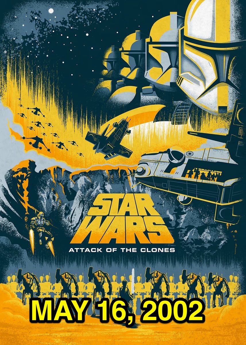 globe「maniac」告知ポスター This day #StarWarsEpisode2 #AttackOfTheClones was released