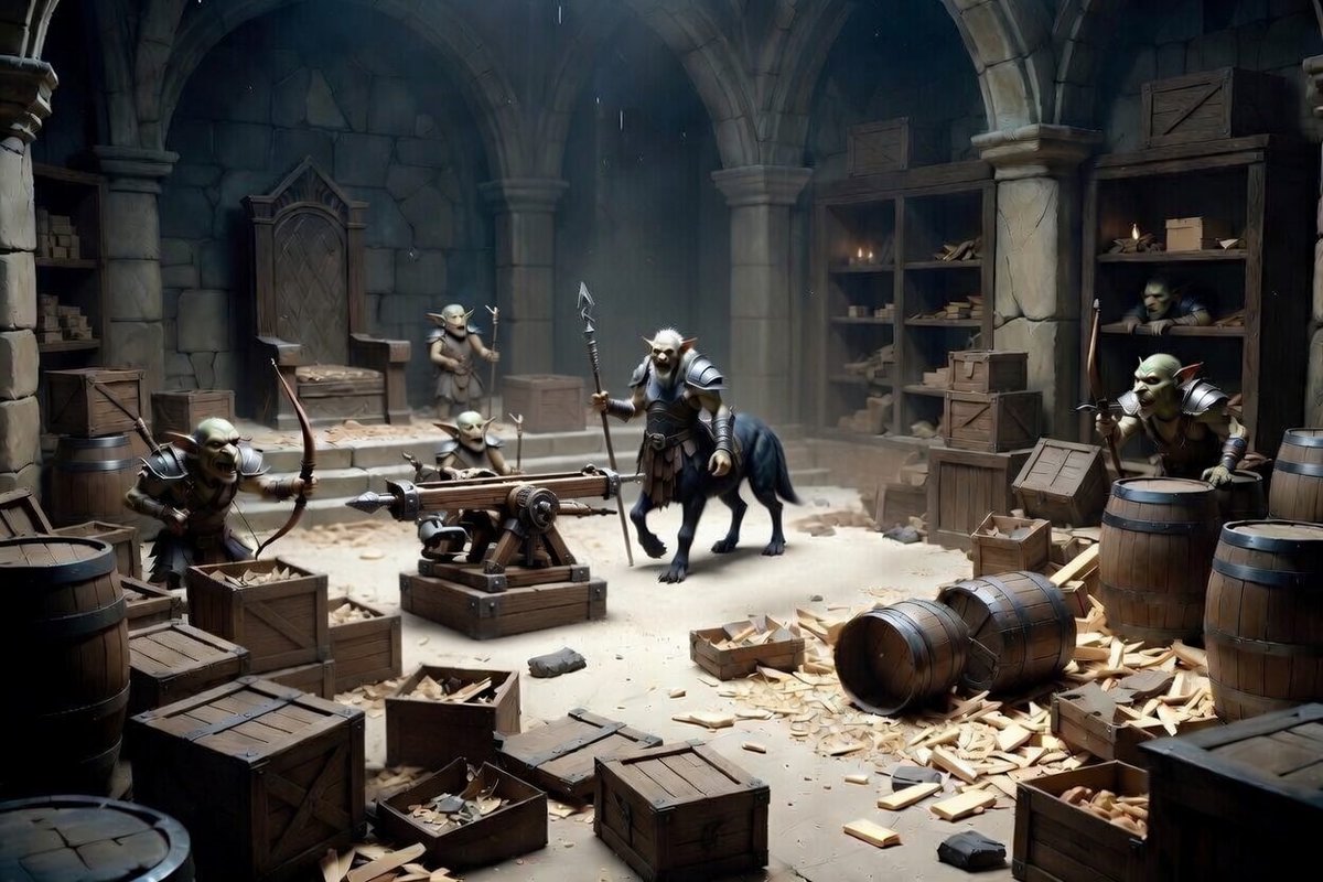BellaGaming10's tweet photo. Today in #DND the players were still in the Sigil Arena of #planescape but had to survive as the guards of D7. They were turned in to goblinoids (centaur became a goblin-warg) they had to defend the room from a rampaging knight. they some how managed to survive on the last roll! https://t.co/4VBaOV9Tkj