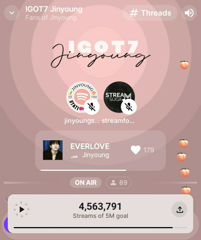 Jinyoung streams🍑 SAID&DONE tweet media