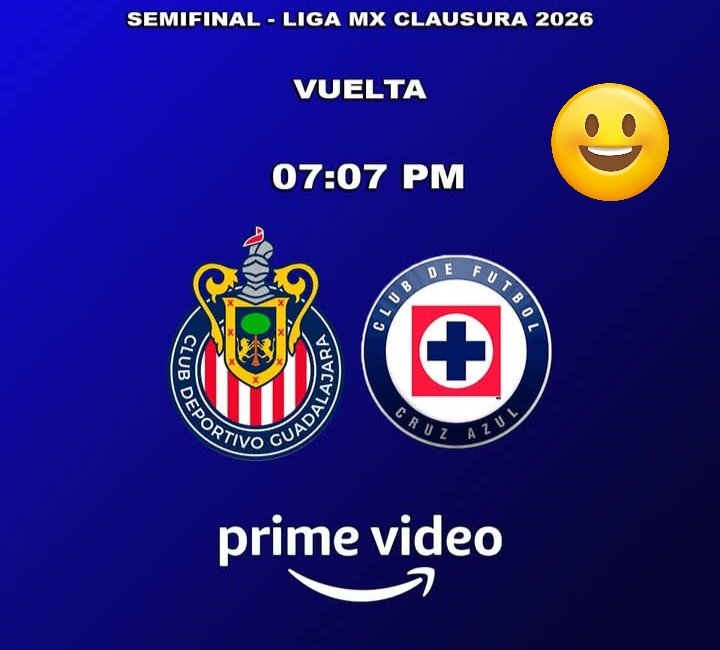 CarlosRoblesMex's tweet photo. Hoy sabremos quién consigue su boleto a la Gran Final en la @LigaBBVAMX 🏆: ⚽

🕔 7️⃣:0️⃣7️⃣ 

⭐ @Chivas 🆚 @CruzAzul 🚂

😃 @estadiojalofic 🏟️

📱@PrimeVideoLat 📺

 ¿Quién será el 🅿️rimer Finalista del ©️lausura 2️⃣0️⃣2️⃣6️⃣?    

     ®️ebaño Sagrado 🔄 

           Ⓜ️aquinola ♥️ https://t.co/JsafVolzey