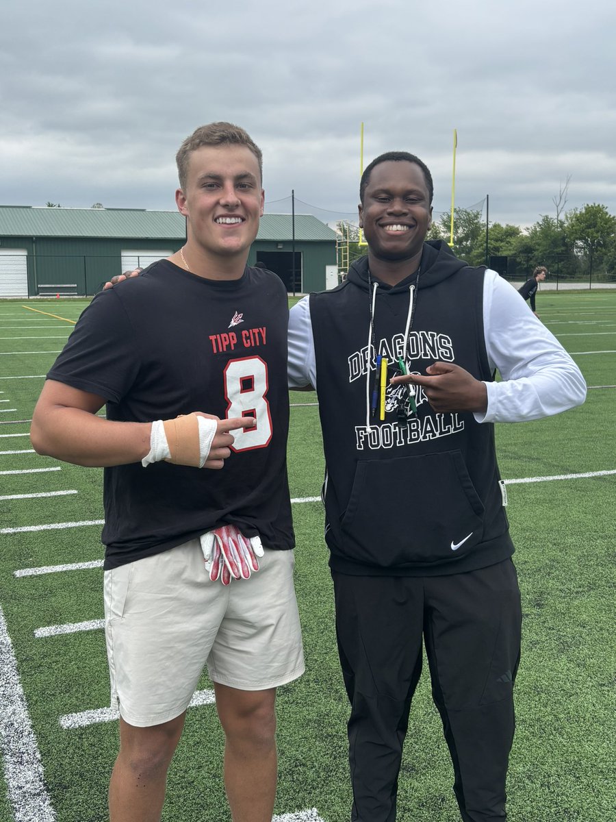 CadeHavill's tweet photo. AGTG ✝️. After an amazing day at camp and great conversations with @Coach_ZBlair and @Coach_Boldiis I am blessed to receive my first offer to Tiffin university! @TippFB @JaredLuginbill @coachdblair @CoachJackson97 https://t.co/lgRGZ6art8