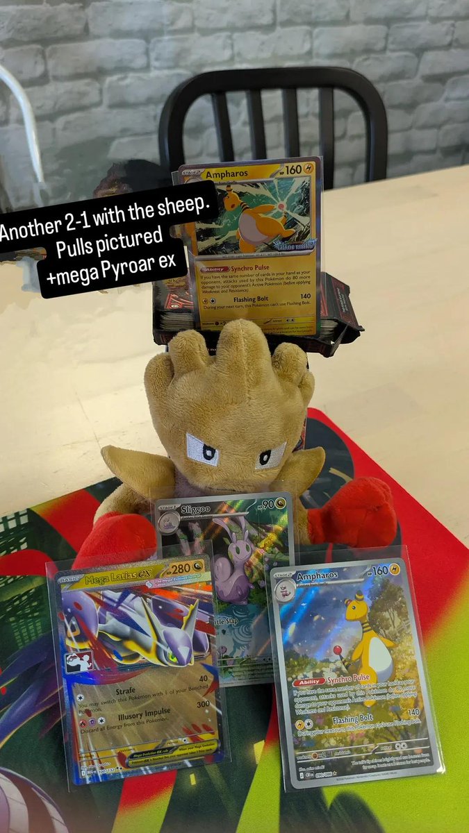 StosiTime's tweet photo. Another 2-1 with the sheep. Delibird into ZA Tranquility is nuts. 

Looking to start playing and rip some packs too? Play prerelease!

Seven pack minimum at most stores and a positive win rate can net more. 

33-14 in the last 15 prerelease events. Yes I skip sets.

#playpokemon https://t.co/2GW08ZzOLn