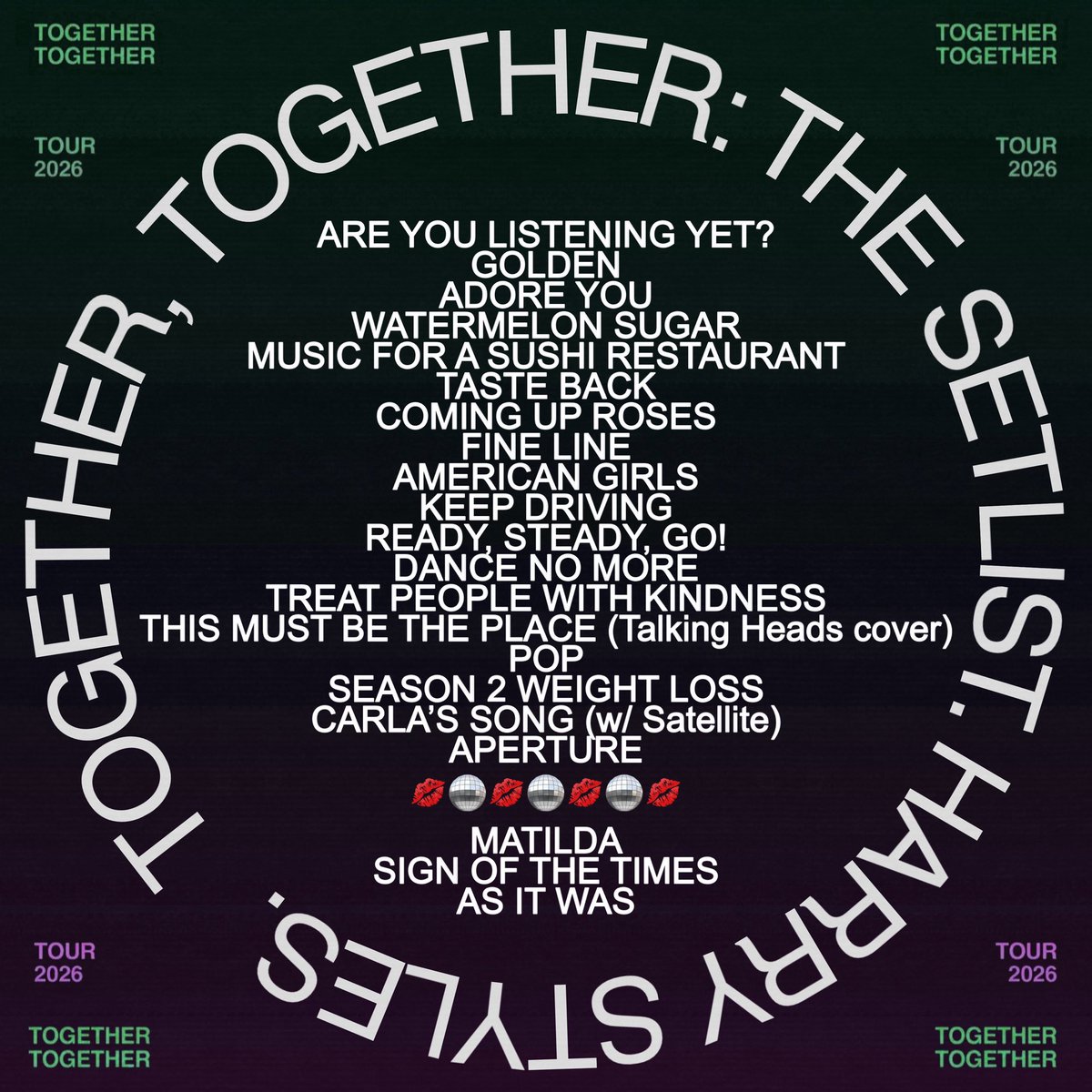 💋 Together, Together: 2026 🪩 tweet media
