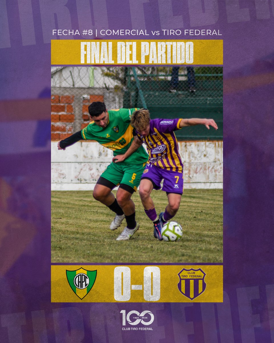 ClubTiro's tweet photo. #LigadelSur 🏆 | 🔚 Final del partido.
⠀⠀⠀⠀⠀⠀⠀⠀
Fecha #8: 🟢🟡 Comercial 0-0 #Tiro🟣🟡
⠀⠀⠀⠀⠀⠀⠀⠀
#VamosTiro 💜💛💜
#SentidoDePertenencia https://t.co/8Ke4WJf577