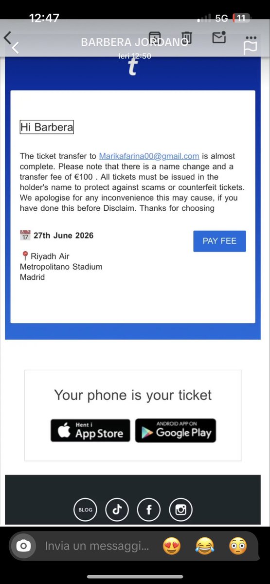 jiantiddies's tweet photo. She also made me pay some fees I’ll post the pic , ARE THOSE FEES REAL OR SHE TOTALLY scammed me? 
One of my friend ask to sell ticket and she totally showed 4 DIFFERENT TICKETS 
#BTS_ARİRANG https://t.co/rQ45ML4gYO