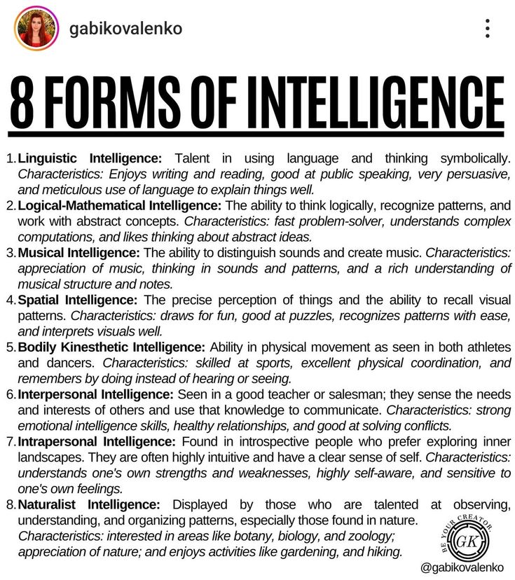 KnowledgeOfOld's tweet photo. The 8 Forms of Intelligence 📌 https://t.co/vMR0V86hBX