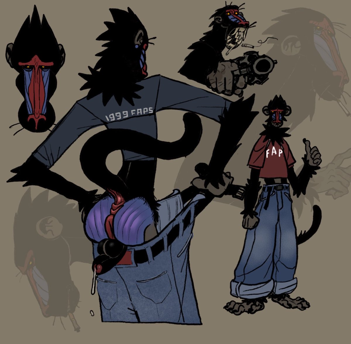 thecore34's tweet photo. mandril-chimp scribbles https://t.co/u85qPG0lO5