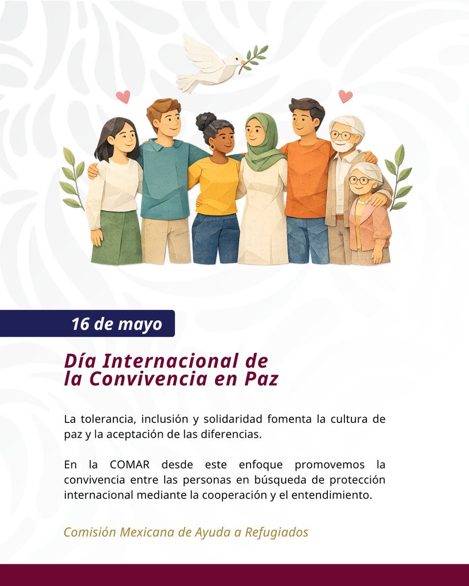 comar_sg's tweet photo. 🗓 #16deMayo
Por una cultura de paz https://t.co/jGjiKBBdK1