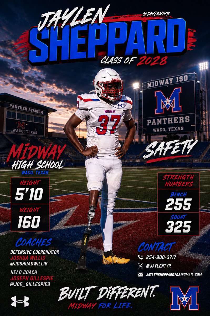 JaylenTyr's tweet photo. Getting ready for Camp season Ready to put on for colleges this summer @RecruitMidway @youareathlete @Centex_Recruits @sixstarfootball 
@joe_gillespi3 @pvamufb_ @HSUCowboys https://t.co/TB6U5EJ8sA