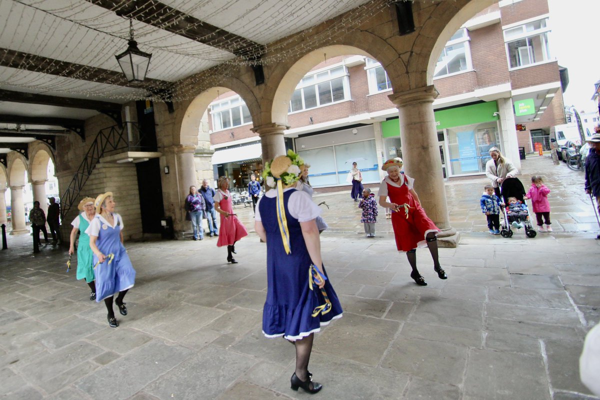 shrewsmorris's tweet photo. It’s our 50th birthday this year and we’re following  the #Shrewsbury Monopoly Board as we go round Shrewsbury. It’s going to be fun. We started today! 👍😊 Today, St Marys’ Church, a stop outside our fabulous sponsors @HalonMenswear, outside @shrewsmuseum and outside @markethallshrew 👍😊🪗💃🕺🎻