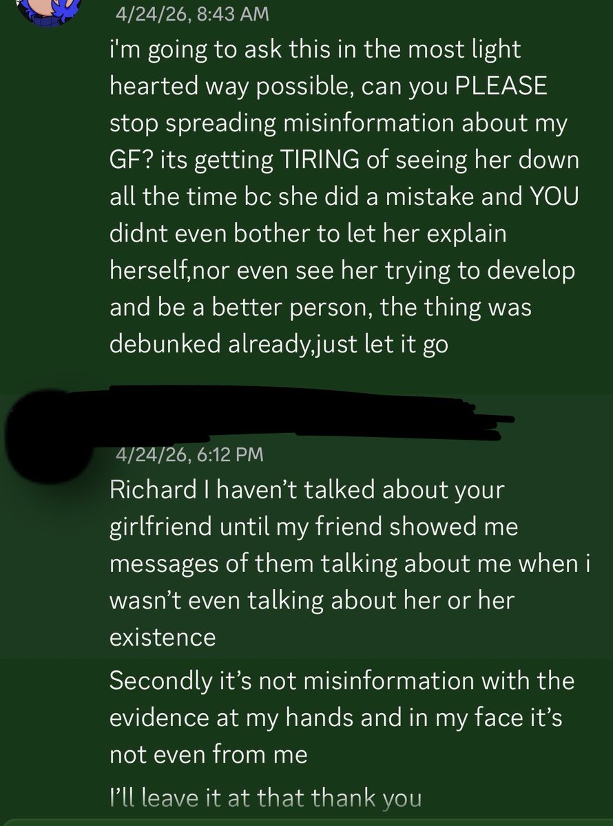 secretpitaya's tweet photo. RichardAnimations is currently dating a pedophile who groomed a person that was 13-15 years old at the time of the events, while the groomer was nearing 18.
It has been brought up to Richard before but he shut up the people who talked about it and defended her.
Images 👇
#smg4twt https://t.co/Wv1eofCtXV