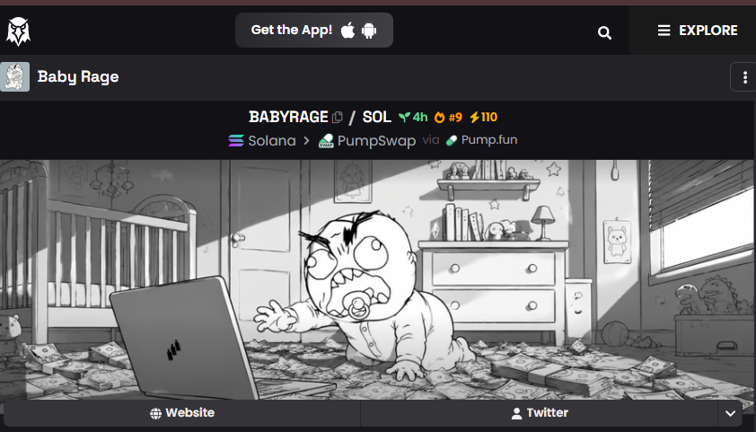 BabyRageSolana's tweet photo. BABYRAGE is now sitting at DEX Trending #9!

More Rage from Baby Rage incoming!

https://t.co/dluwEb5X9g https://t.co/38zzBgx3Zu