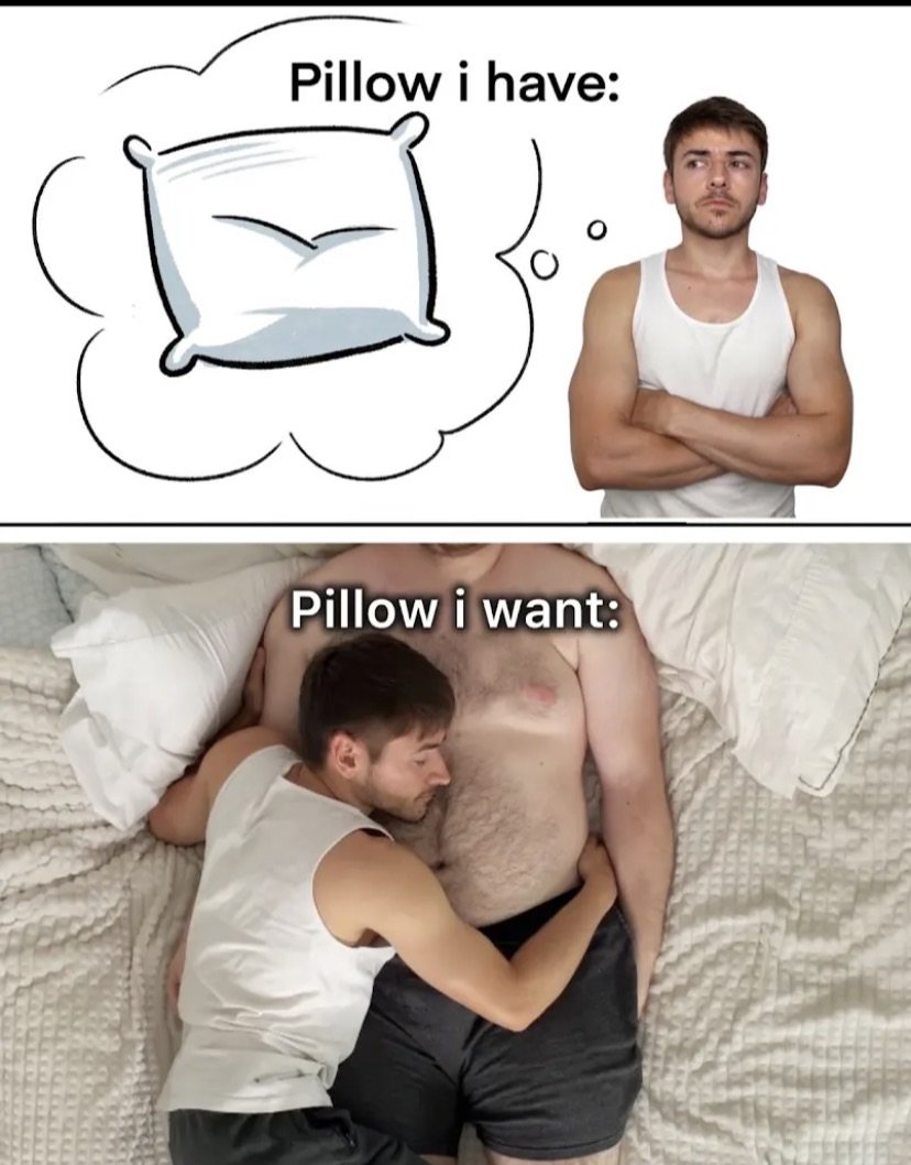 GlitchingSilver's tweet photo. Hunter wants a man pillow (Huntver)

(I got this meme idea from someone.)

#dctwt #disventurecamp #gay #gayart #art #HunterPage #Huntver #HunterxSilver https://t.co/yKsWJrfvjq