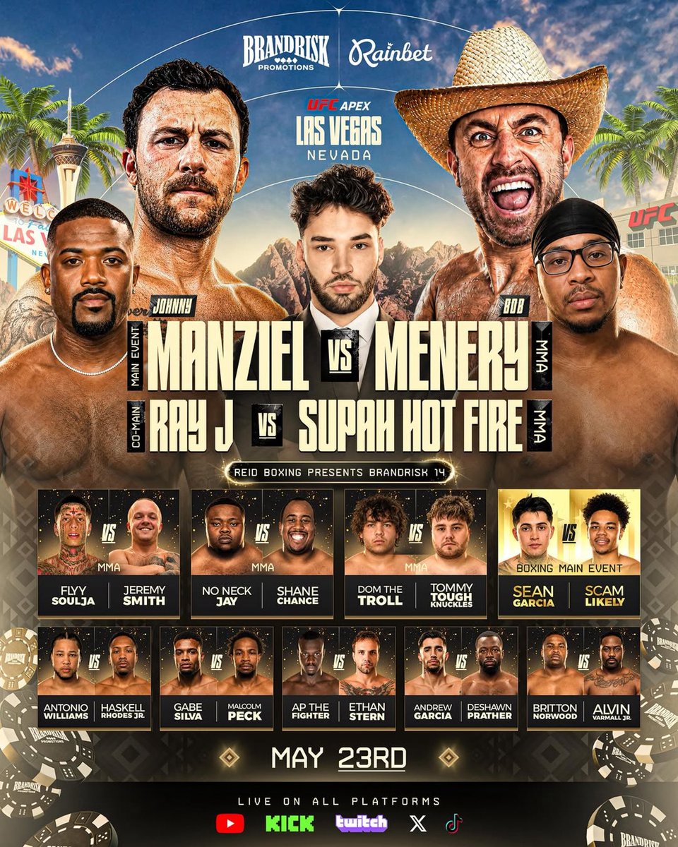 abpnetwork_'s tweet photo. #RayJ is in training mode ahead of his upcoming fight against Supah Hot Fire at BRP14 👀🥊

The co-main event goes down May 23rd at UFC Apex in Las Vegas and will reportedly be free to watch on major platforms.

Be honest… y’all taking Ray J or Supah Hot Fire? 👇 https://t.co/oZTlDAuLrC
