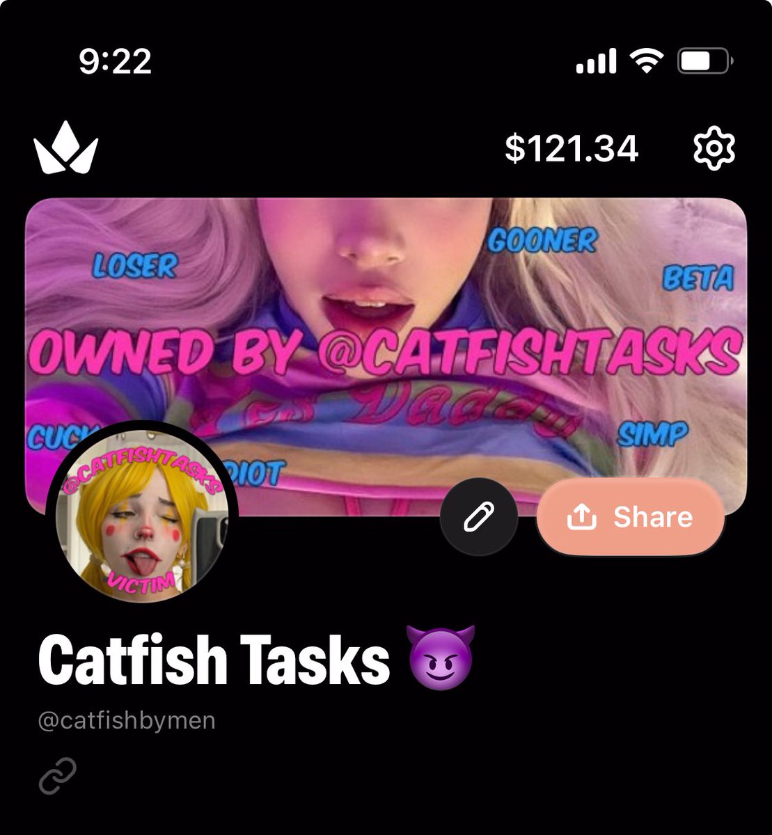 CatfishTask's tweet photo. Ew this isn’t nearly enough 🤢 give me more dummy 💅

Slow drains, intox, humiliation tasks, BM, video &amp; voice call sessions all night 😈😈

I’ll be preying on drunk old men &amp; young lonely incels until I’m satisfied with my bank balance ☺️

.
Findom 2dfd scam censor freeloader cf https://t.co/TCpKlkDVbw