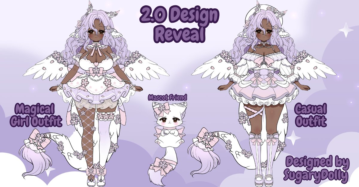 BibiBlossoms's tweet photo. 🌸 Model Design Reveal 🌸

What do you think of my new design &amp; outfits?

🌸 Debut: June 6th (Sat) at 1pm MDT/3pm EDT
🌸 Twitch: https://t.co/BcqEMOC7ac
🌸 Outfits designs: @Sugary_Dolly
🌸 Art + Rig: @alexartsme
🌸 Bgd: @shylestials

#Vtuber #ModelReveal #VTuberDebut https://t.co/h5pGjSS0kk