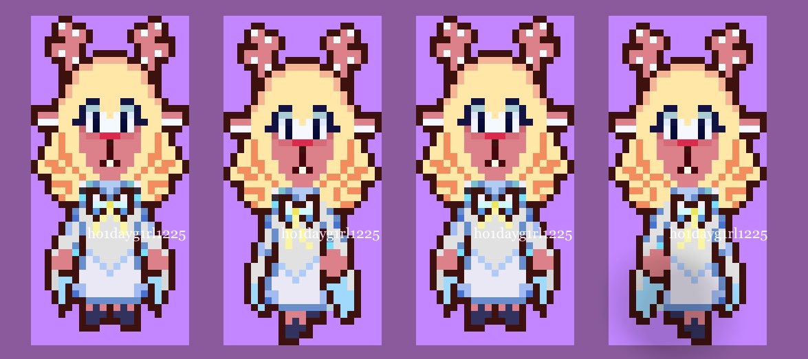 ho1idayg1rl1225's tweet photo. My dark world sprites that i made a while back X) #deltarune #noelle #noelleholiday https://t.co/Ecz8YndkQg