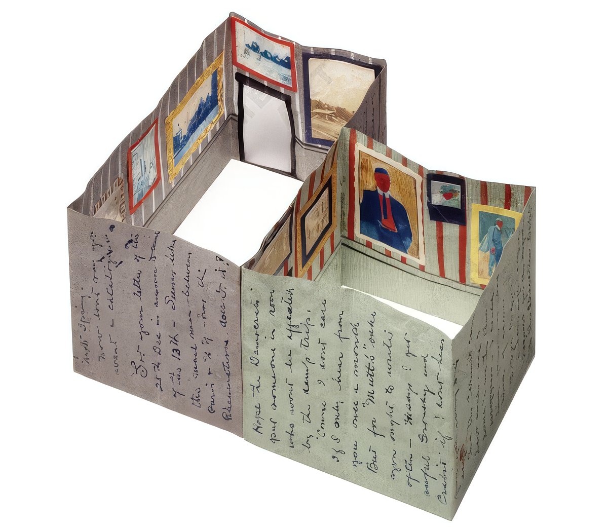solisolsoli's tweet photo. Love letter that opens into a small art gallery, 1913 https://t.co/vwzREKY0YF