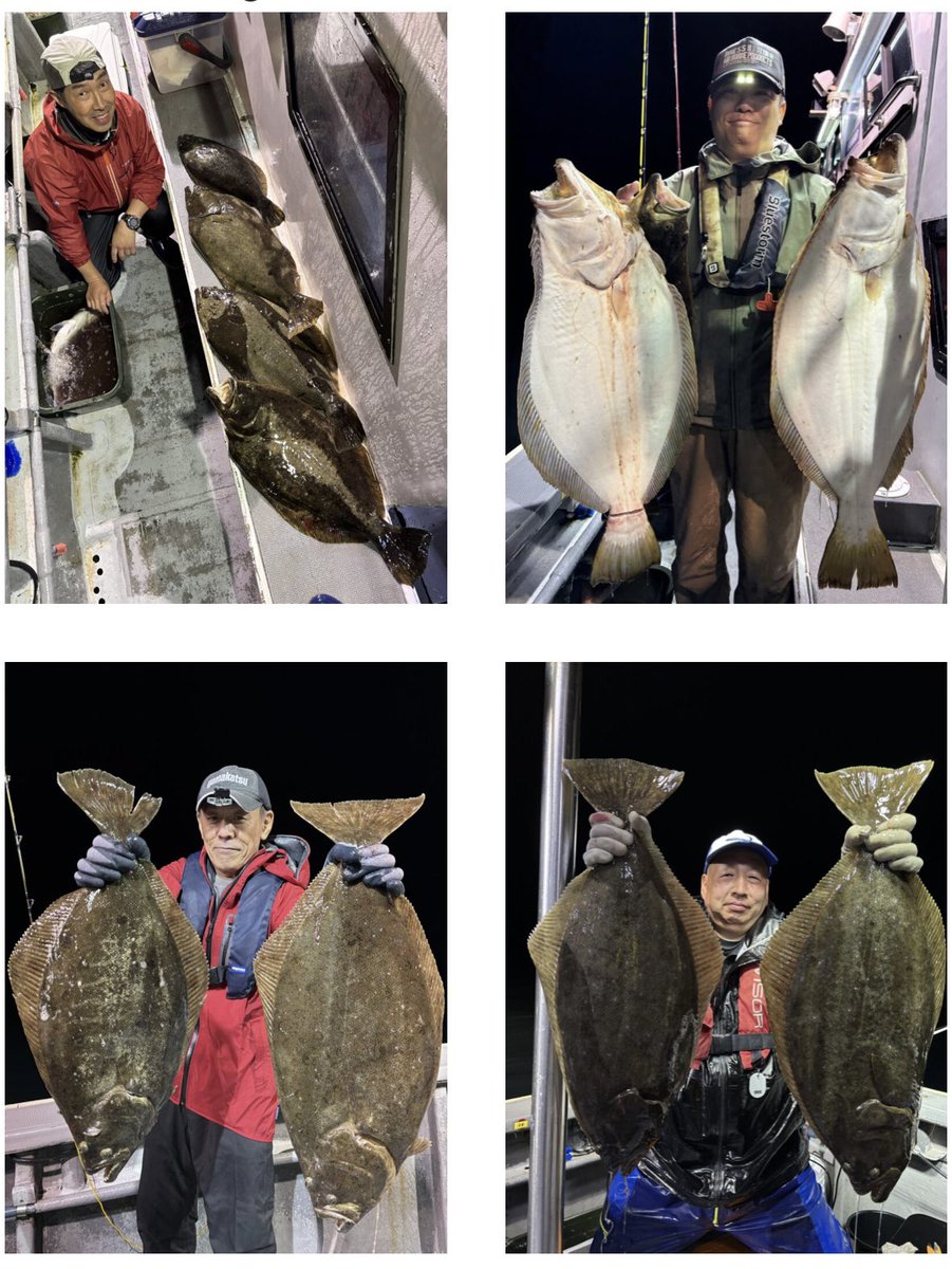 RikimaruFishing's tweet photo. 昨日はどの船もヒラメ好調で全員が複数釣れました👏今日明日明後日がチャンスかもです😊 https://t.co/bA46ZatRlW