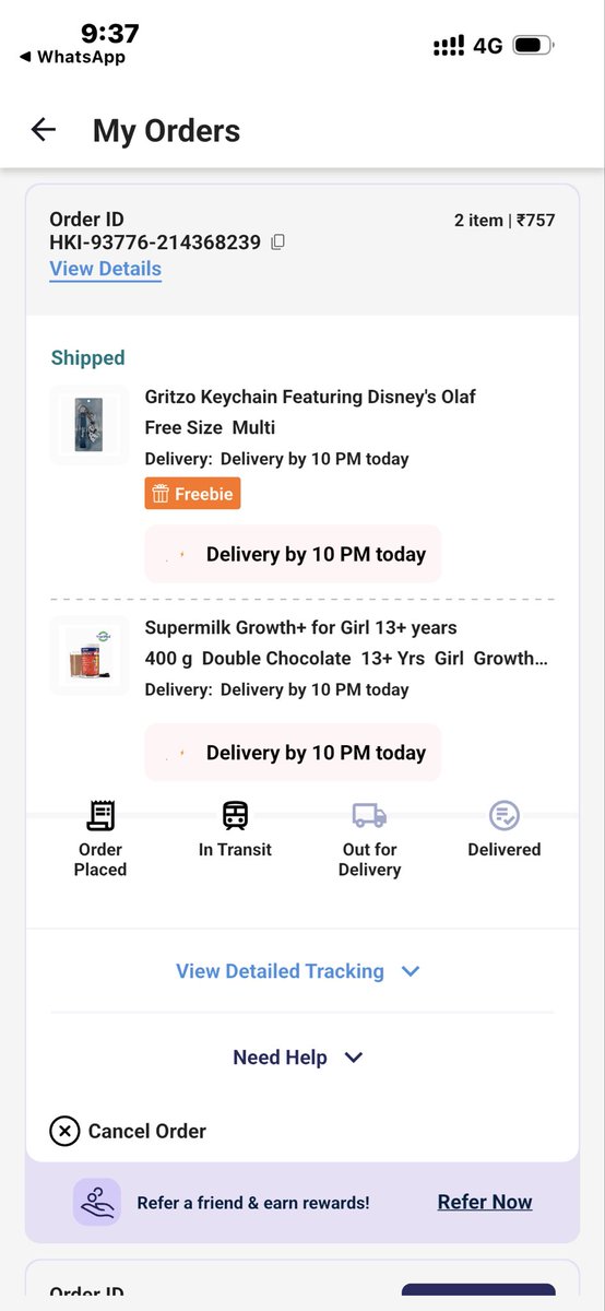 Uday50904288's tweet photo. @Gritzoindia this order placed on 13 may still not delivered and everyday i am getting message saying wil be slightly delayed (actually delayed bu 4 days including today) also trying connecting agent but no use. @jagograhakjago @ABGPVIDISHA @fmcg https://t.co/Nz2LIQZ8ip