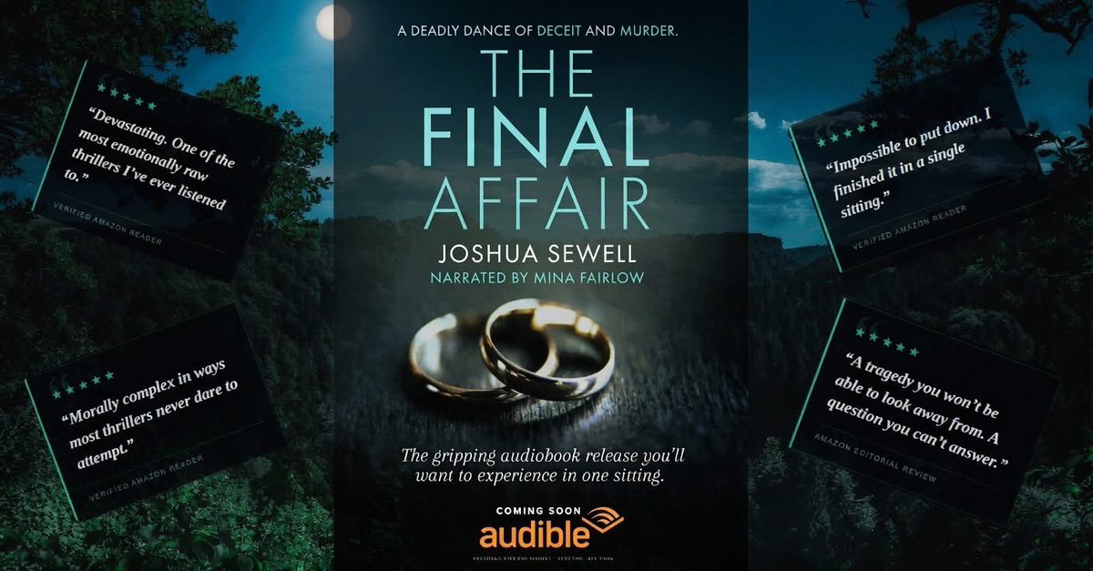 Jauthorsewell's tweet photo. The audiobook version of THE FINAL AFFAIR is coming soon — exclusively on Audible - and I couldn't be more excited to share this with you.

Narrated by the incredibly talented Mina Fairlow, this story is about to hit different when you hear it. The betrayal. The unraveling. The moment everything breaks.

Trust me — you're going to want to experience this one through your headphones.