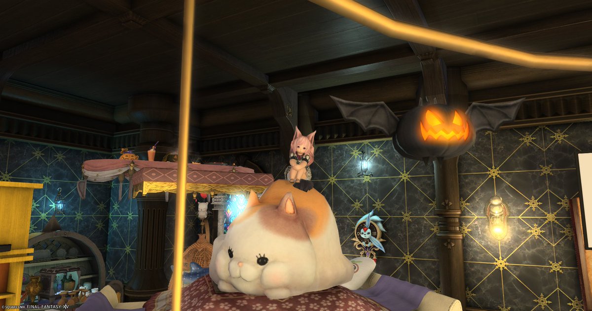 appril2003's tweet photo. ひさしぶりにお友達のお店「 #おばけ集会所 」に
遊びにいきました🐱
ちょっと不思議なハウジングの落ち着く空間です
毎週土曜24時から２時まで　 ManaDC Hades鯖 ラベンダーベッド7区3番(最寄：樹冠商店) ですよん♪ https://t.co/bMgAgOJKRz