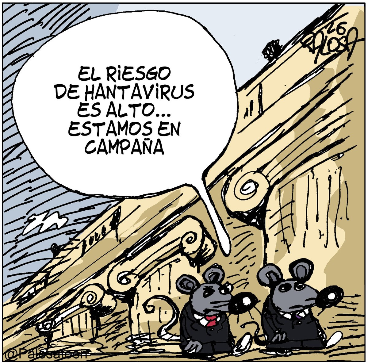 Palosatoon's tweet photo. ROEDORES EN EVIDENCIA
#Roedores #Hantavirus #CampañaPolitica #Caricatura #Cartoon #Palosa https://t.co/UIYrCIKWKt
