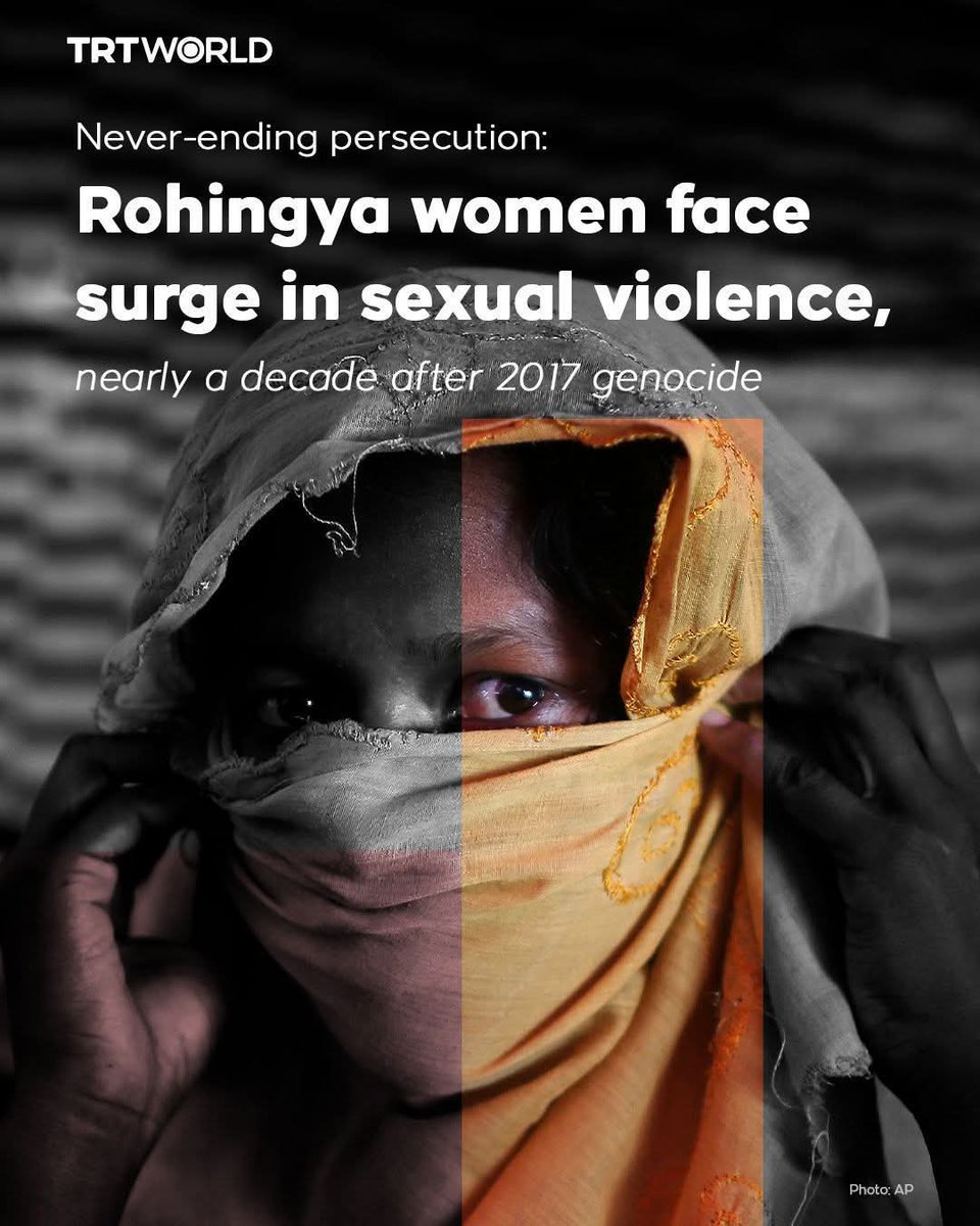 srforgn's tweet photo. A new report by BROUK says Rohingya women and girls in Myanmar’s Rakhine State are facing escalating sexual violence in areas controlled by the AA, including rape, gang rape, and torture.

The report says sexual violence is being used as a weapon of intimidation: @trtworld https://t.co/PxGRdyIVUW