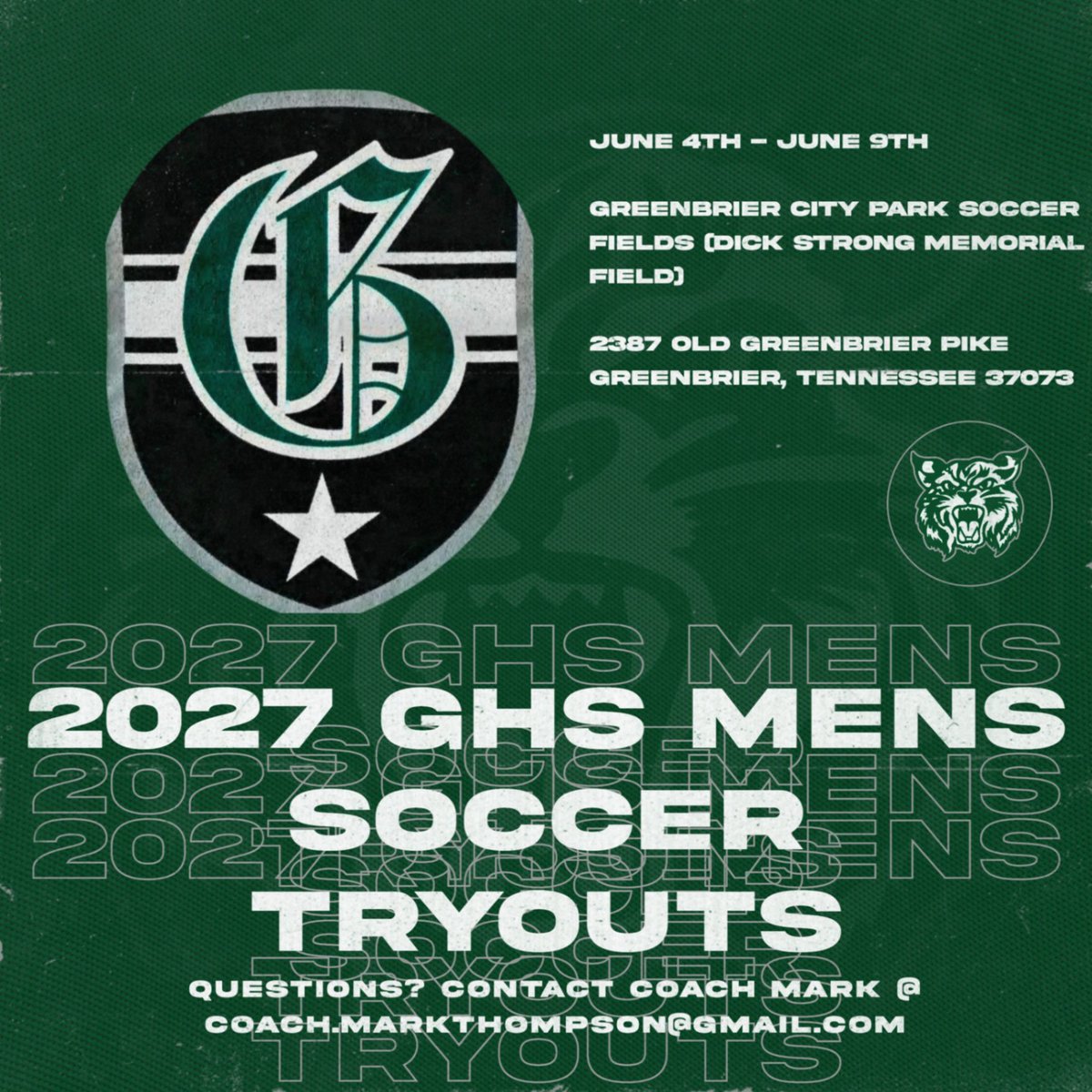 VoiceOfCatsTN's tweet photo. GHS MENS SOCCER TRYOUT INFO https://t.co/LgSr2PM5Nw