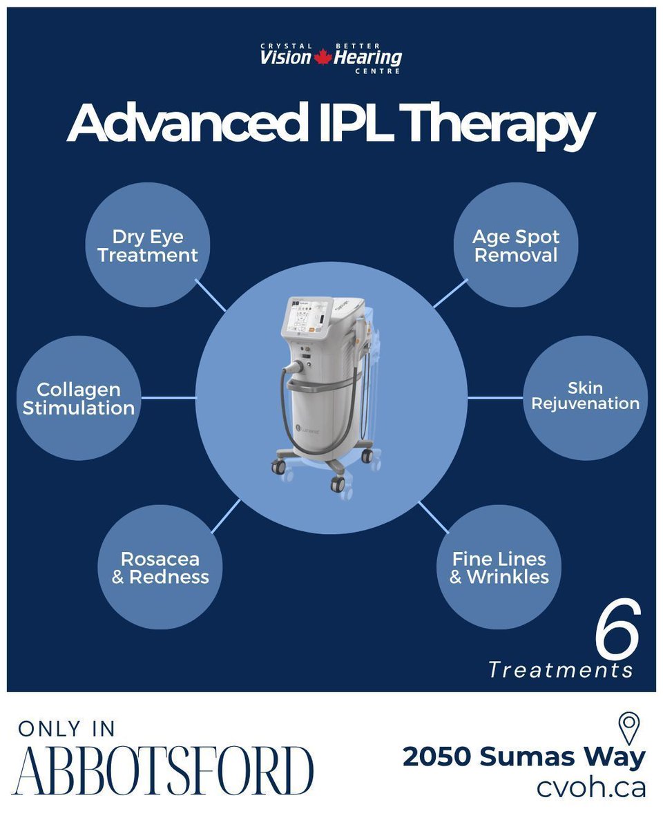 CrystalBetter's tweet photo. Six Treatments. One Light.

🔹Dry Eye Treatment 
🔹Skin Rejuvenation 
🔹Collagen Stimulation 
🔹Rosacea &amp; Redness 
🔹Age Spot Removal 
🔹Fine Lines &amp; Wrinkles 

📍 Only available in Abbotsford
📞 Book your consultation today: 604-776-3937

#CrystalVision #OptiLIGHT #Abbotsford https://t.co/fM7RZHUyVd