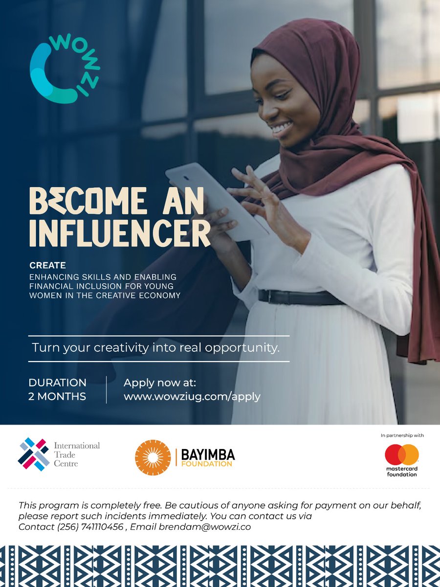 samarahdigital's tweet photo. Are you a creative living in Uganda to be precise Jinja, Mbarara, Kampala or Gulu? We got News for you.. https://t.co/fYSswRIZqZ 
#creator #wowziug #influencermarketing https://t.co/fVLrCjKj1F